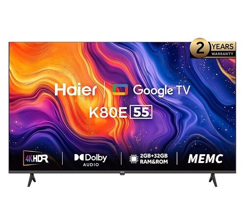 تلفزيون هاير  55 بوصة 4K UHD من هاير - تحكم صوتي - HDR10